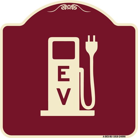 Ev Electric Vehicle Charging Station Heavy-Gauge Aluminum Architectural Sign